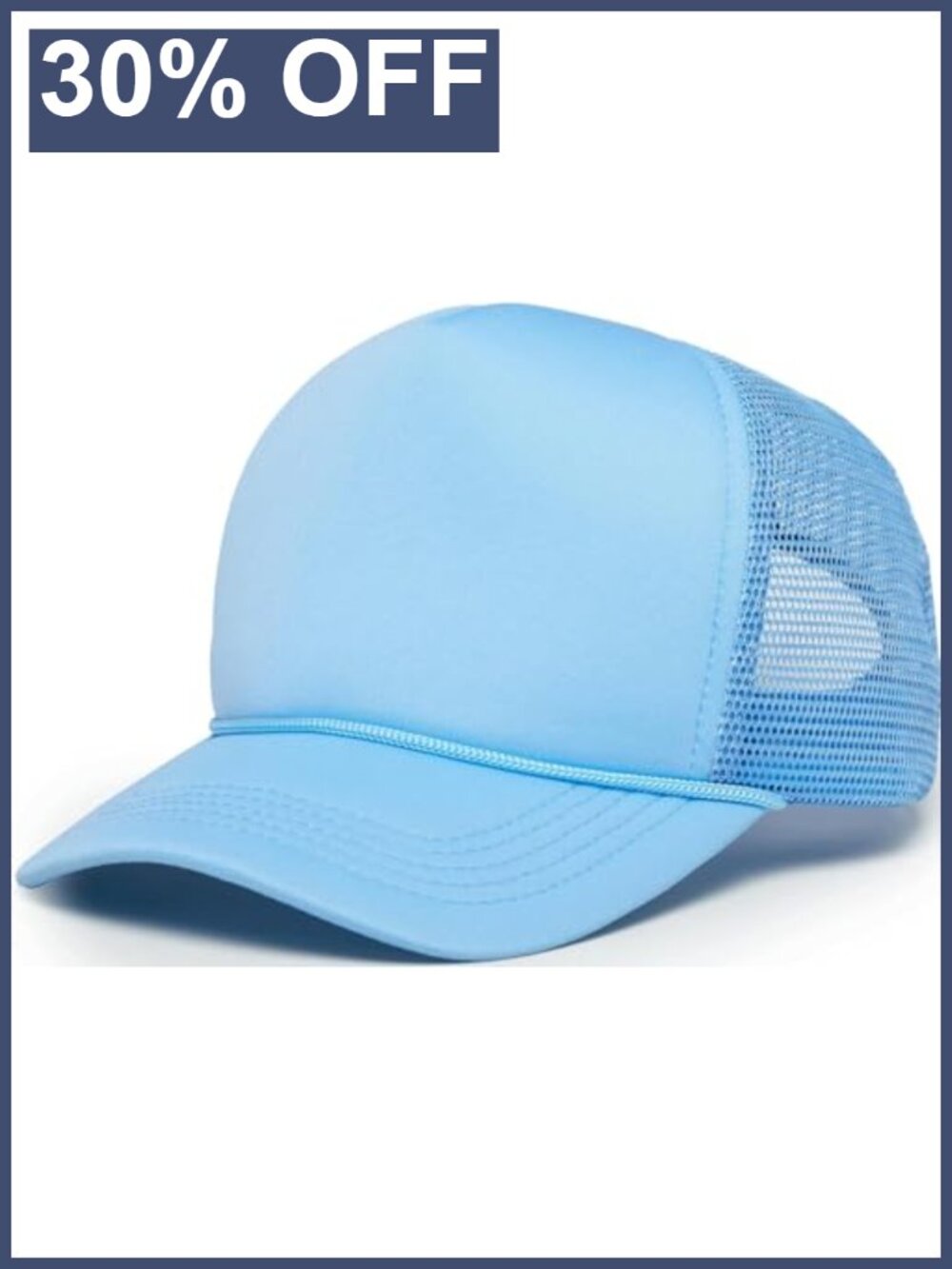 Blank Mesh Foam Lightweight Snapback Trucker Hat Baseball Cap Adjustable
